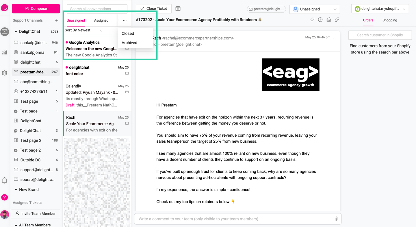 What are the different types of ticket statuses and what do they mean?
